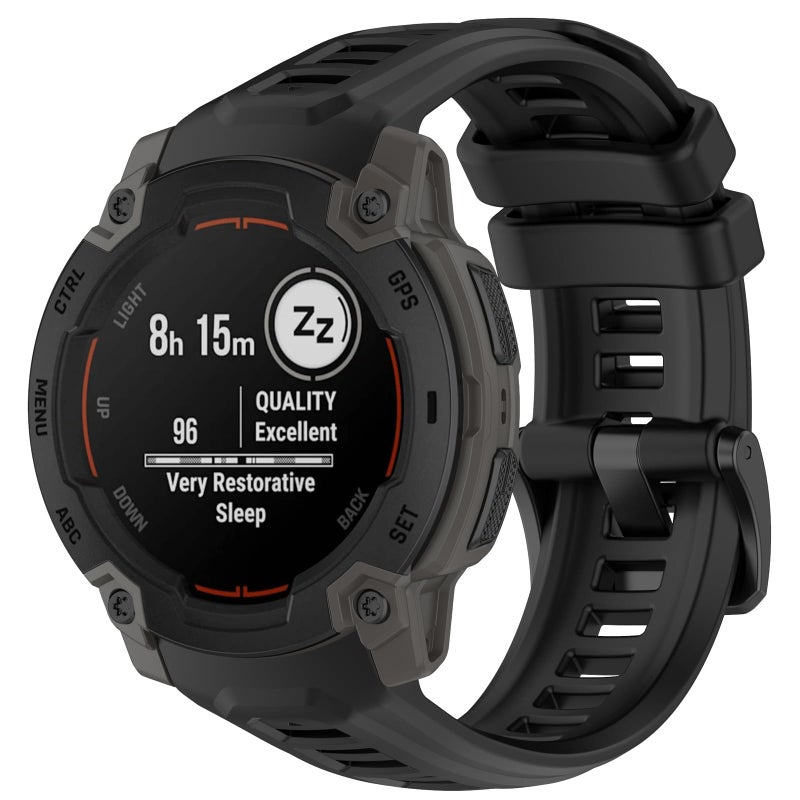LOKEKE Replacement Silicone Strap Compatible with Garmin Instinct E – Durable Wrist Watch Band - Image 1