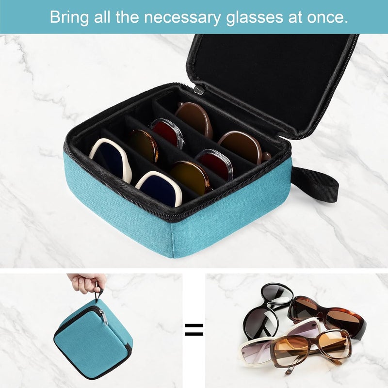 Bukere Travel Sunglasses Organizer Case, Adjustable Slot For Multiple Pairs, Portable Eyeglasses Storage Box for Men Women - Image 5
