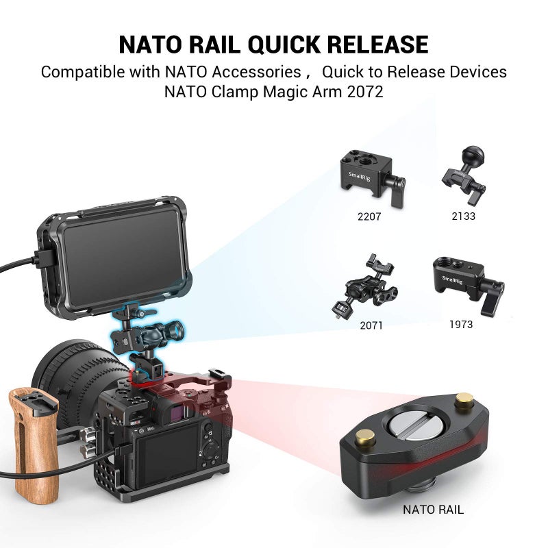 SmallRig NATO Rail with Locating Screw for ARRI 35mm BUN2501B - Image 5