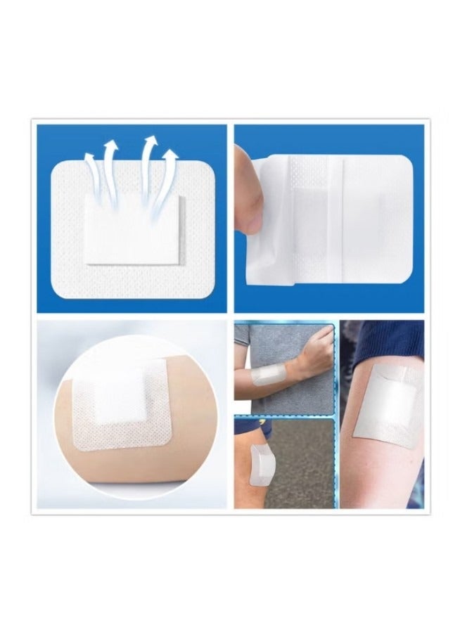 Generic 20 Pieces Bordered Gauze-Island Dressing is 10 x 10cm Wound Bandage Adhesive Patches Post Shower Pads Breathable Borders Individually Packed Pouches - Image 4