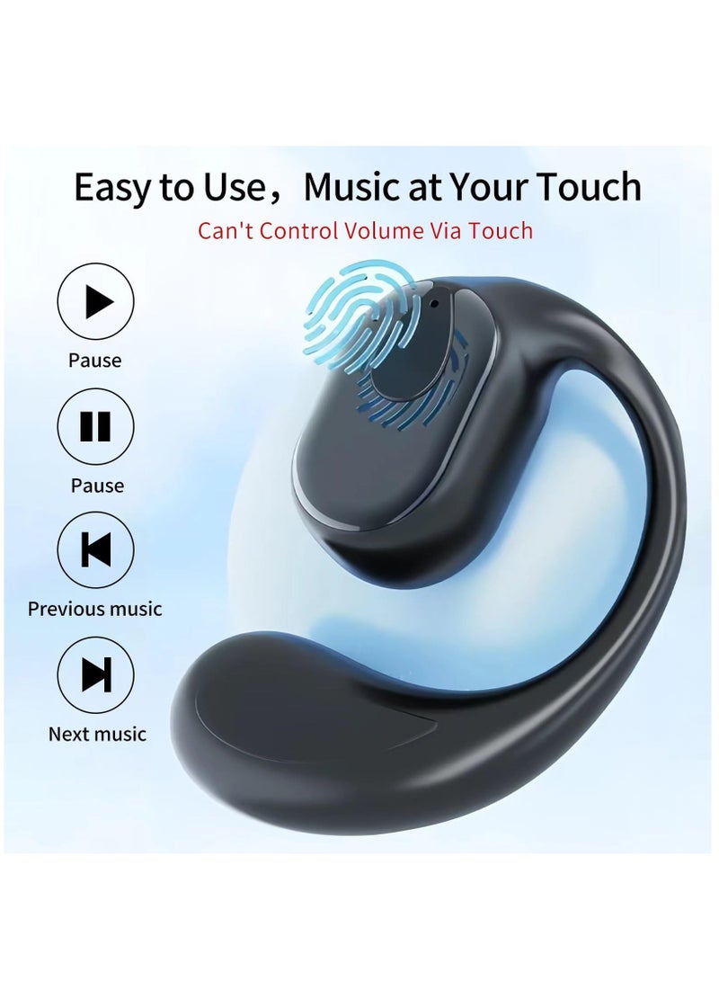 Zikra Open-Ear Wireless Headphones, Single Left Ear Bluetooth Headsets, 30 Hours Playtime, Comfort Sports Earbud for Running/Driving/Work/Cycling, Bluetooth Headset Compatible with iPhone & Android - Image 5