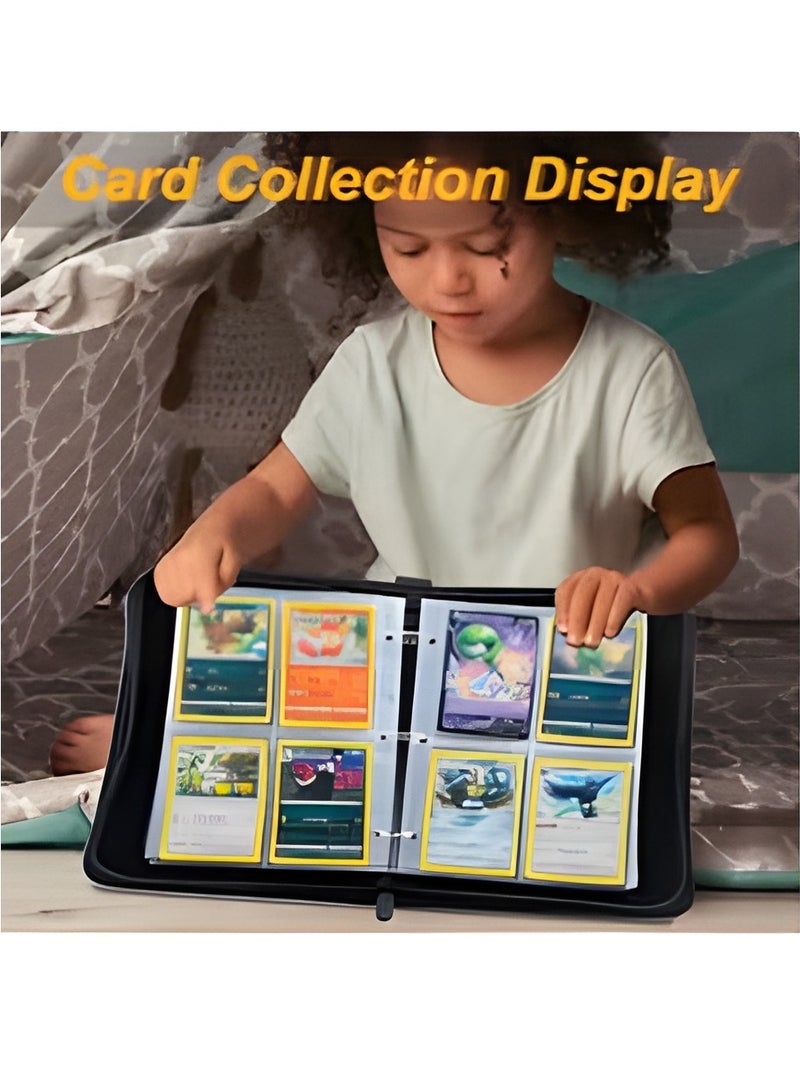 RATSAW Cards Binder Card Holder 4 Pocket Portable Card Collection Album Holder Book Fits 400 Cards With 50 Removable Sleeves Trading Card Binder with Carrying Case  - Image 2