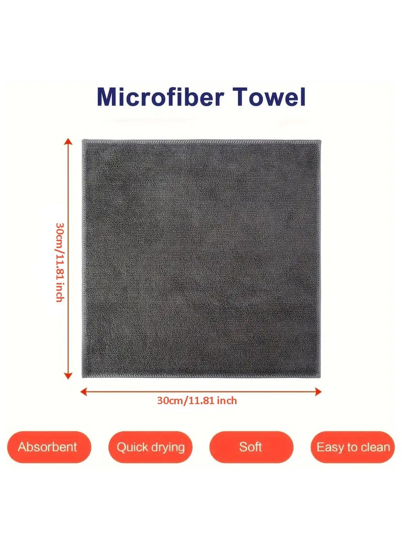Fabienne 12- Piece Microfiber Cleaning Towel Set 30x30cm Wash clothes Durable & Washable 330 GSM Cleaning Cloths for Kitchen, Bathroom Cleaning All Purpose Microfiber Towel Multicolour  - Image 3