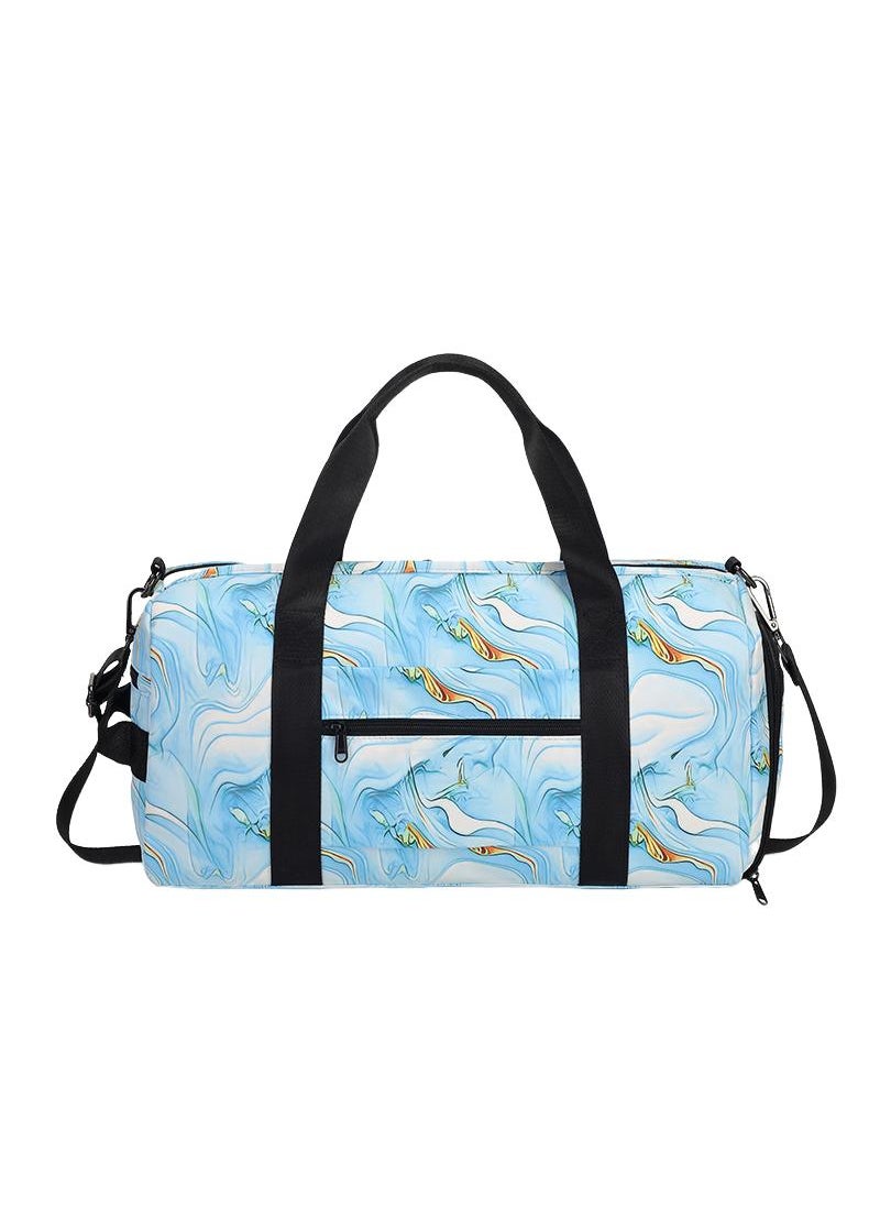 Generic Large Capacity Waterproof Graffiti Print Swimming Fitness Sports Bag Travel Bag  - Image 1