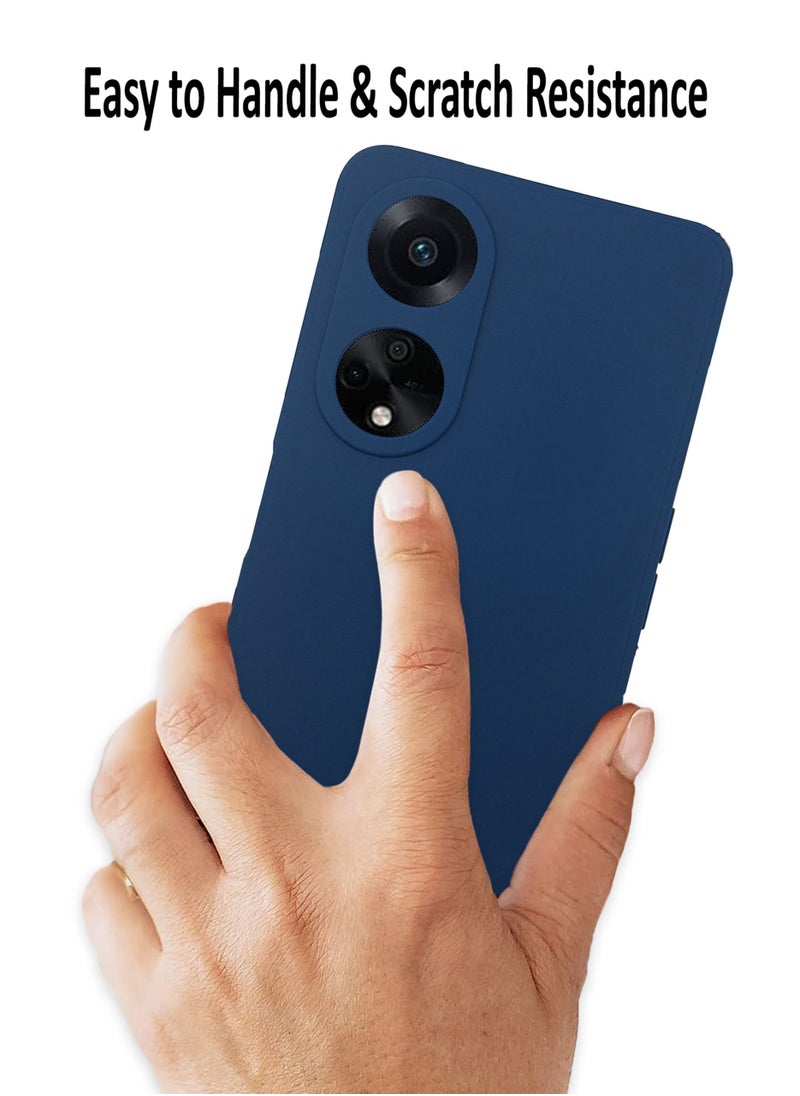 Waldic غطاء حماية خلفي من السيليكون لهاتف Oppo A98 5G - Blue Jay  - Image 3