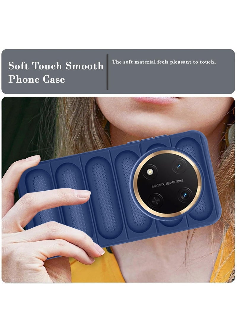 دبليو تيك هونر اكس 9 سي 5 جي 2024 / هونر ماجيك 7 لايت 5 جي 2025 شفاف ممتاز داخل وسادة هوائية TPU مع غطاء هيكل بنسيج السوار - أزرق - Image 3