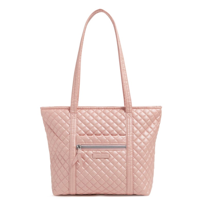 Vera Bradley Cotton Small Vera Tote Bag, Rose Quartz - Image 1