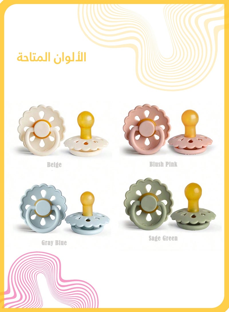 شي آند ليتل لهاية مهدئة على شكل زهرة للأطفال، تصميم عضاضة من السيليكون، آمنة وغير سامة، ناعمة ومريحة (وردي) - Image 4