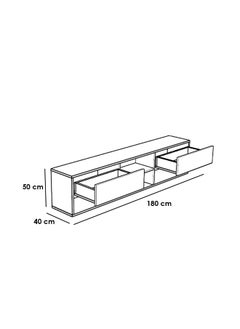 Natural Particle Board TV Table Black - 180x50x40 cm - pzsku/Z569EA9175FB1A7DD9566Z/45/_/1730998326/fa0aa774-1e13-43aa-b1c2-74b410224dc4