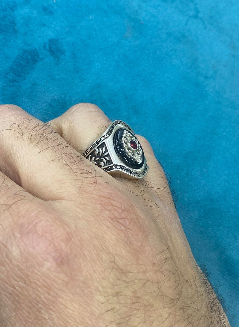 general Emperor's ring, made of Turkish silver, size 18 - Image 2