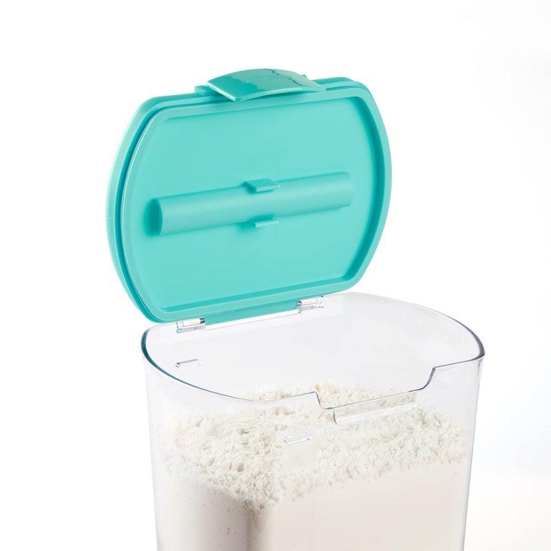 Progressive ProKeeper Baker's Airtight Kitchen Storage Canister Container Set for Flour, Sugar & More, Keeps Ingredients Fresh, with Accessories (Turquoise, 6- Piece) - Image 3