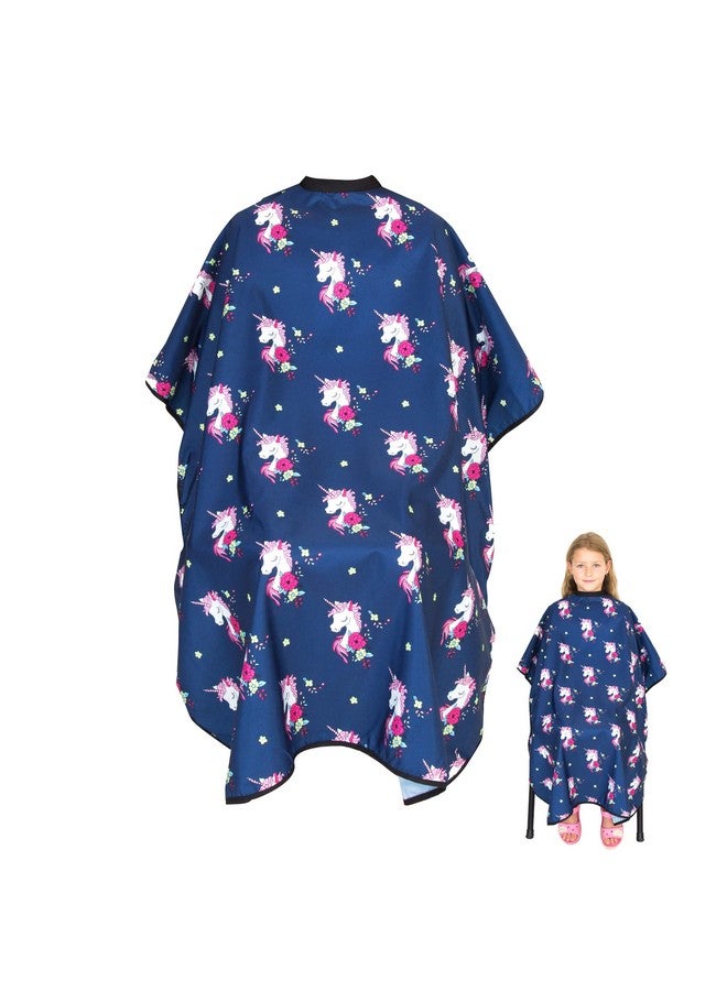 Salon Supply Co Hair Cutting Cape for Kids - Unicorns Print - Water Resistant Salon Cape - Snap Closure - Kids Haircut Cape - Barber Cape for Kids - Kids Hair Cape - Image 3