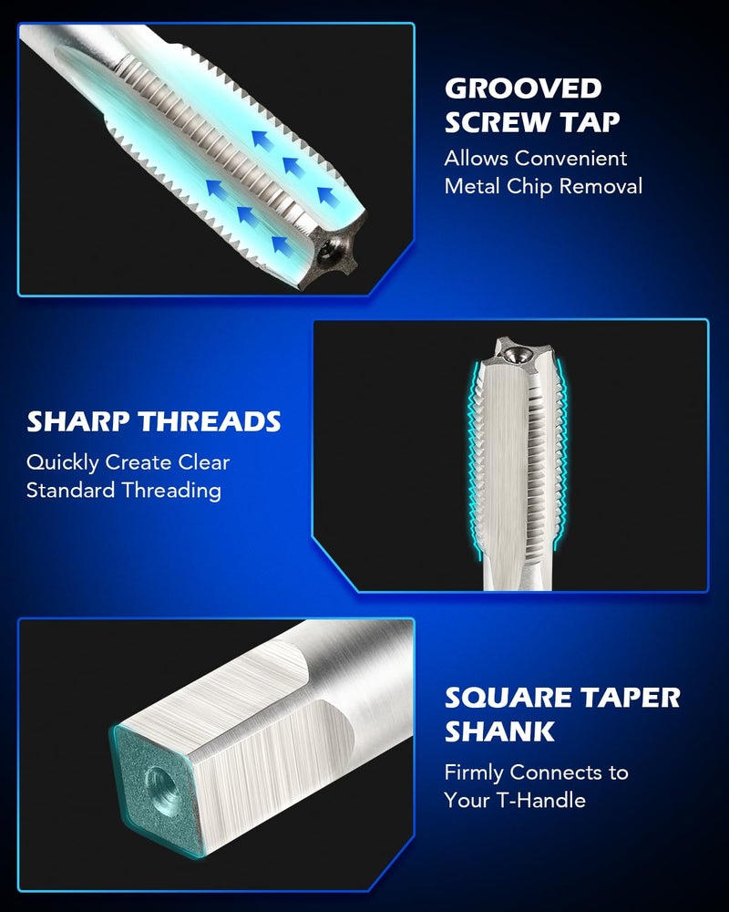 Orion Motor Tech Helicoil Thread Repair Kit, 5/16"-18 Thread Repair Tool Set with HSS Drill Bit & 30 Thread Inserts, SAE Thread Repair Installation Kit for Rethreading Internal Threads with Carry Case - Image 4