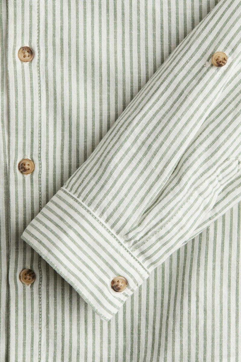 H&M Linen-Blend Grandad Shirt - Image 3