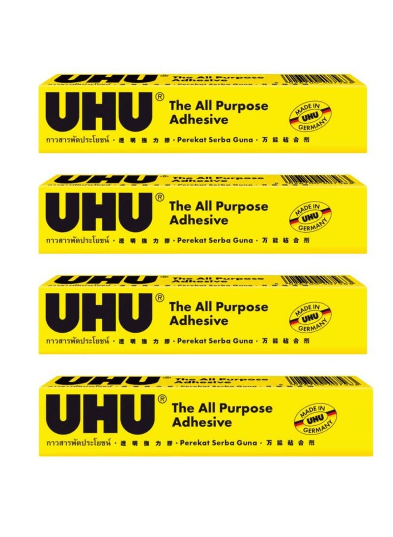 UHU 4-Piece All Purpose Adhesive 20ml Contact Per Tube - Image 1