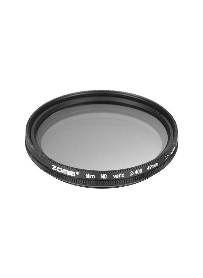 Zomei - 49mm Ultra Slim Variable Fader ND2-400 Neutral Density ND Filter Adjustable ND2 ND4 ND8 ND16 ND32 to ND400 Replacement for  Sony NEX 18-55mm Lens - Image 1