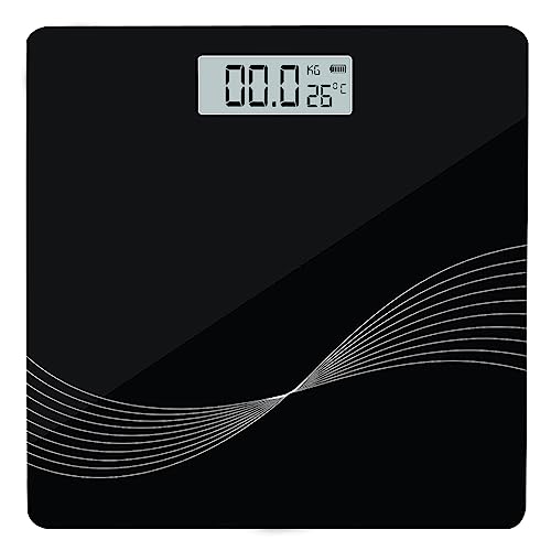 Welcare MAXPRO WC135 Wave Digital Weight Scale for body weight, LCD Panel, Electronic Weighing scale with thick tempered glass, High Precision Sensors accurate weight machine - Image 1
