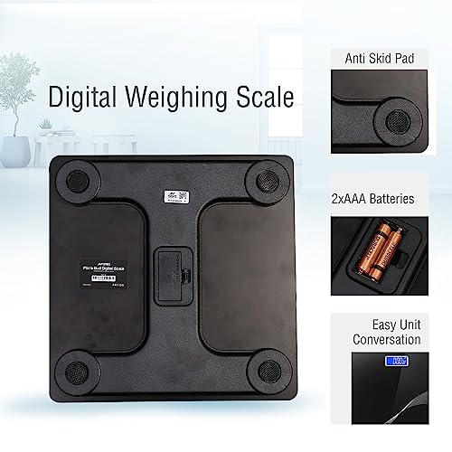 Welcare MAXPRO WC135 Wave Digital Weight Scale for body weight, LCD Panel, Electronic Weighing scale with thick tempered glass, High Precision Sensors accurate weight machine - Image 5