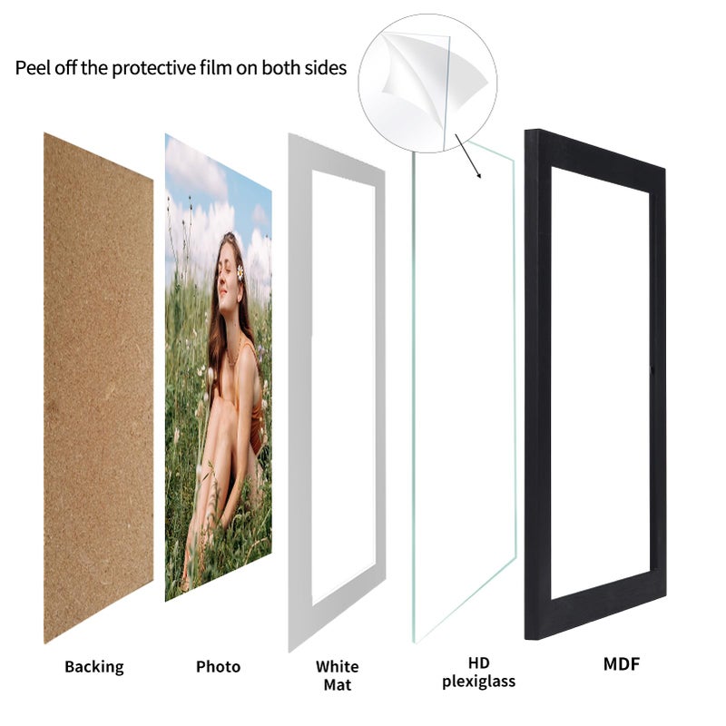 EYMPEU 4x6 Picture Frames Black Wood Set of 15  Display Multi 4x6 Photos with Mat or 5x7 without Mat  Bulk Matted 4x6 Frames for Wall or Table Top - Image 5
