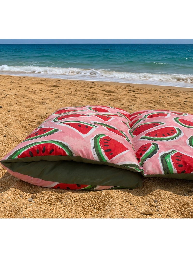 Floor Foldable Double face Mattress 80*200 cm , Watermelon Design (Summer Edition) - Image 3