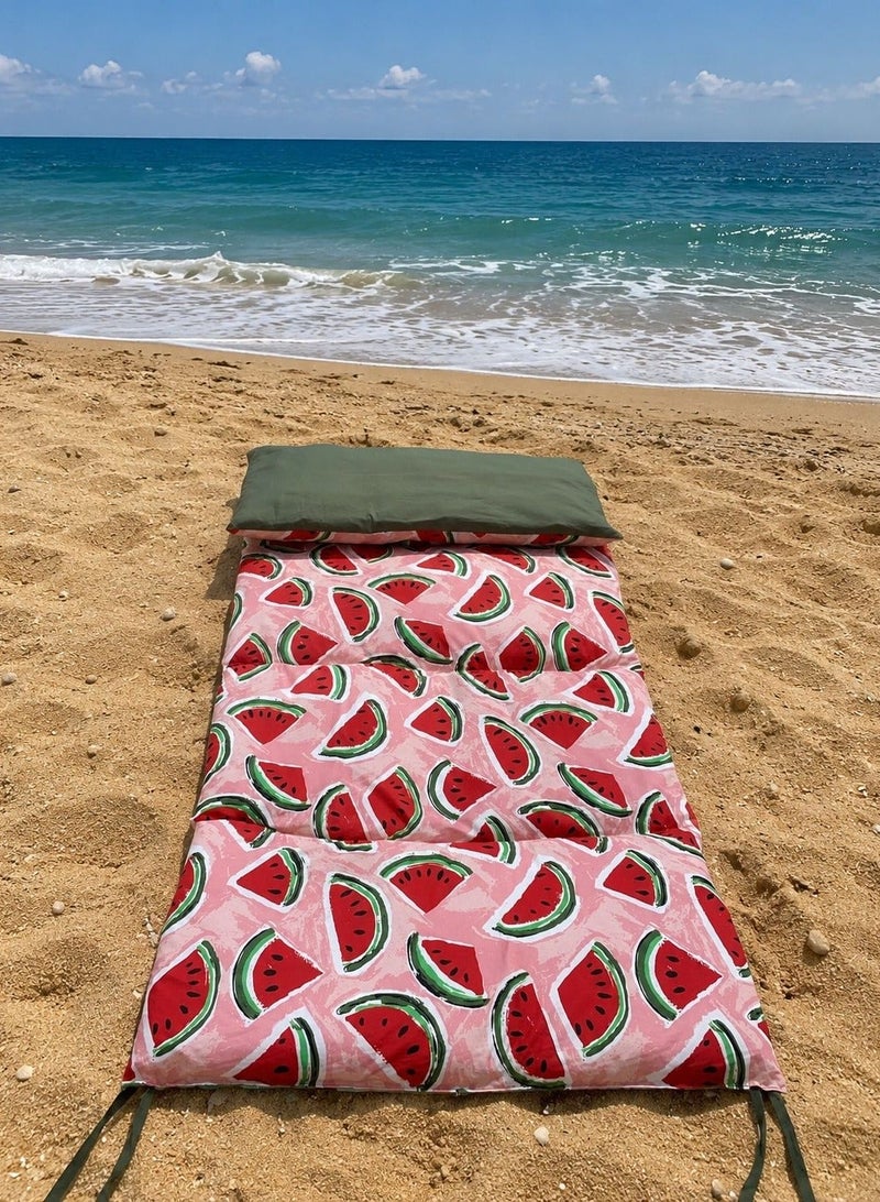 Floor Foldable Double face Mattress 80*200 cm , Watermelon Design (Summer Edition) - Image 1