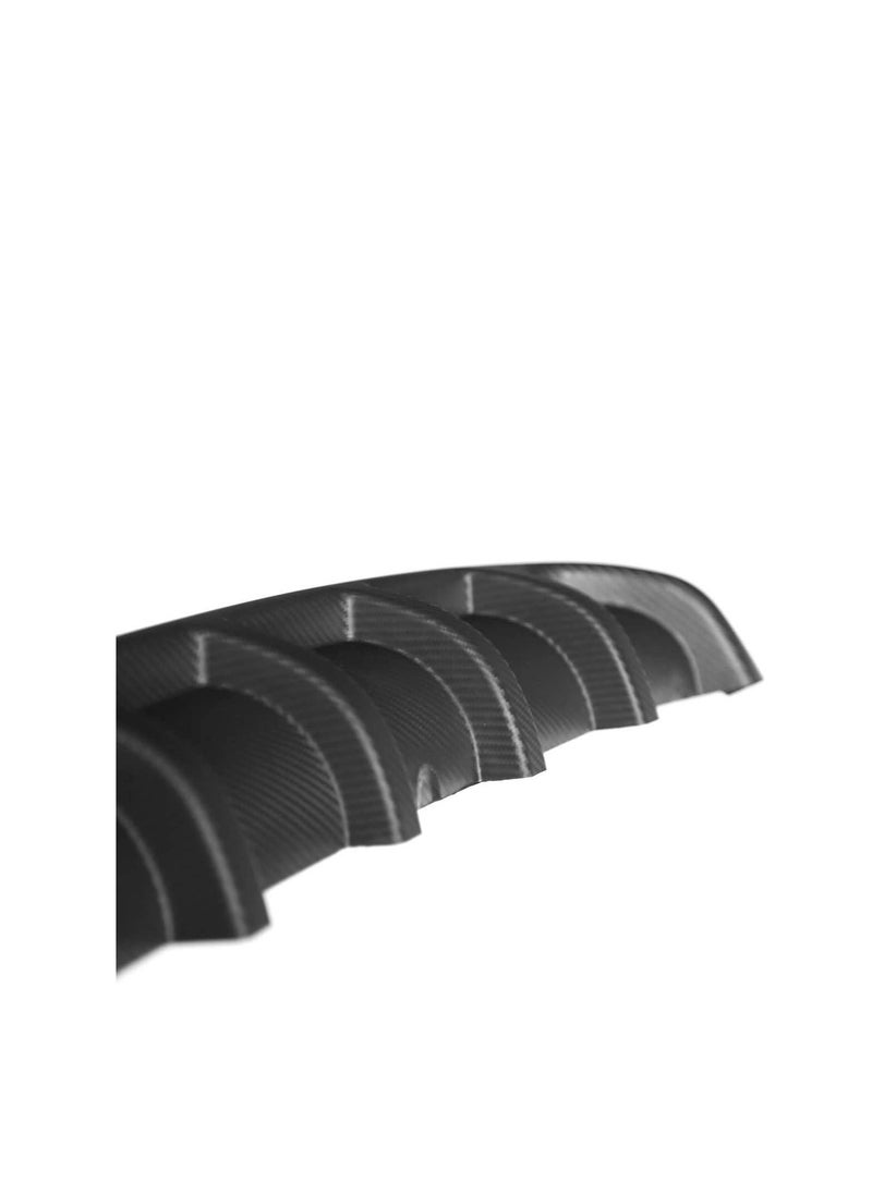 Carbon rear diffuser for the car, protects it from shocks and scratches, made of ABS, perfect shape for the car. The product includes installation materials, double-sided tape, and screws.