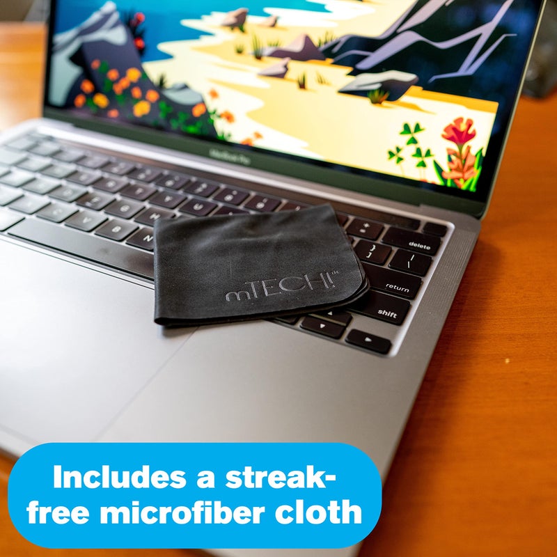 mTech! Electronic Cleaning Kit with Spray Bottle & Cloth [Travel Size] Screen Cleaning Kit for Smartphones, Tablets, TVs, Laptops and All Tech with Plush Microfiber Cloth and Screen Shine Formula - Image 3