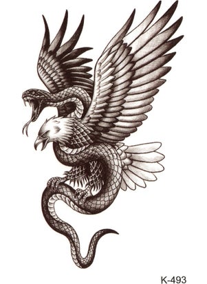 BP Tattoo Eagle and Snake Temporary Tattoo  - Image 1