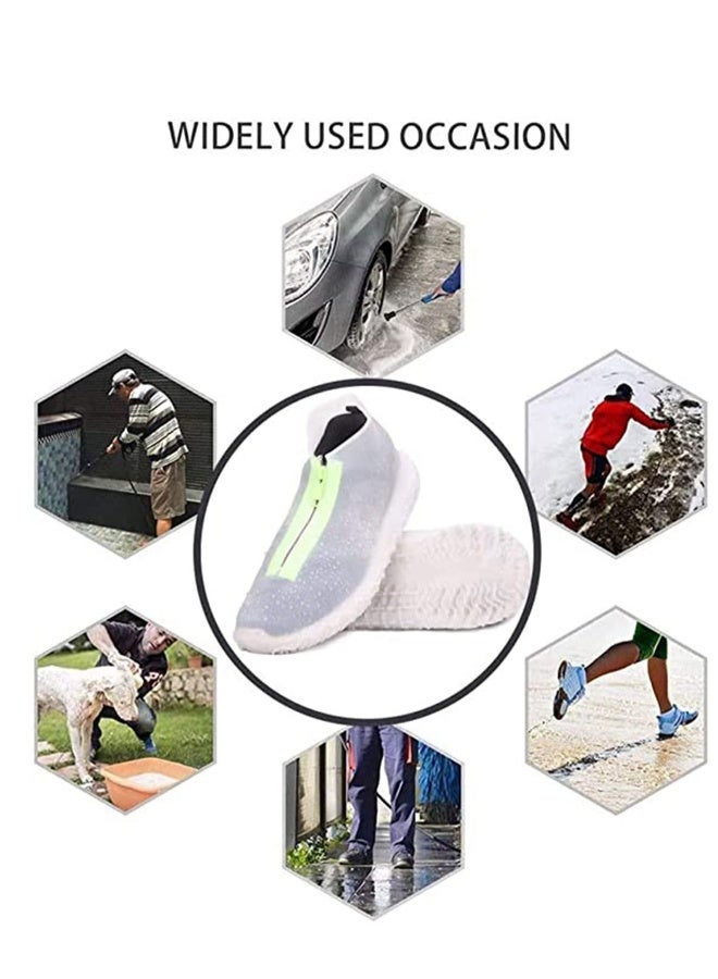 Waterproof Shoe Covers, Reusable Foldable Not-Slip Rain, Resistant Boots Non-Slip Washable, Galoshes for Men and Women, Transparent) - Image 3