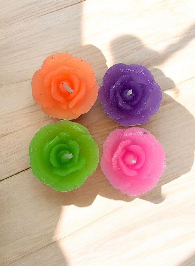 Diamond Craft Tea Light Candles Wax diyas for Diwali- Multicolor Eco-Friendly Wax Candle Decorative Diwali & Festival Lights Home Décor & Gifting |(Pack of 12 Diya) - Image 3