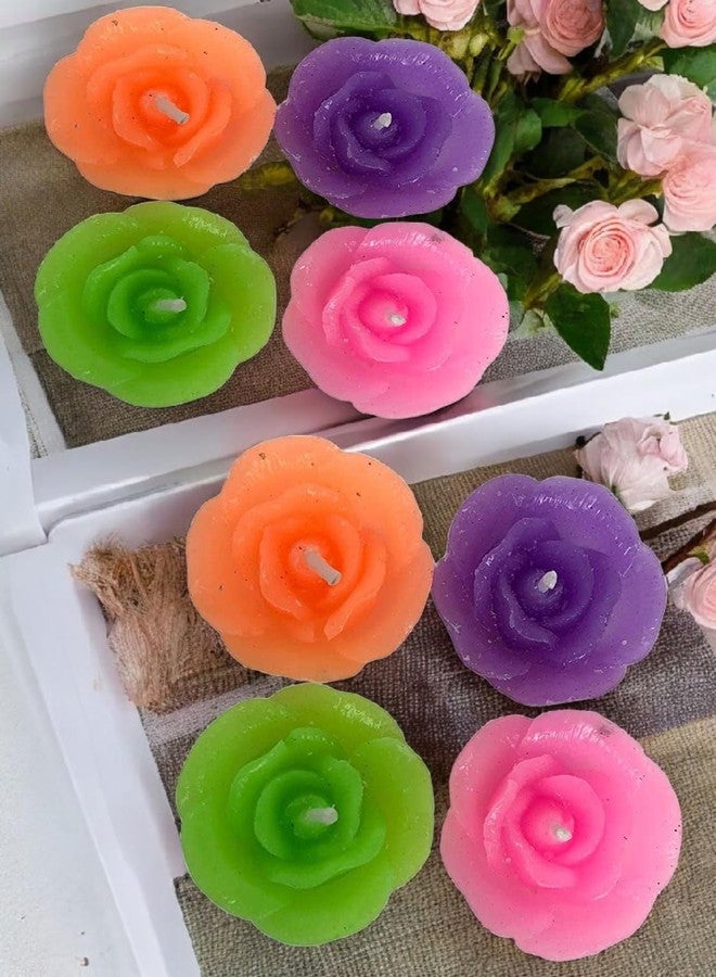 Diamond Craft Tea Light Candles Wax diyas for Diwali- Multicolor Eco-Friendly Wax Candle Decorative Diwali & Festival Lights Home Décor & Gifting |(Pack of 12 Diya) - Image 1