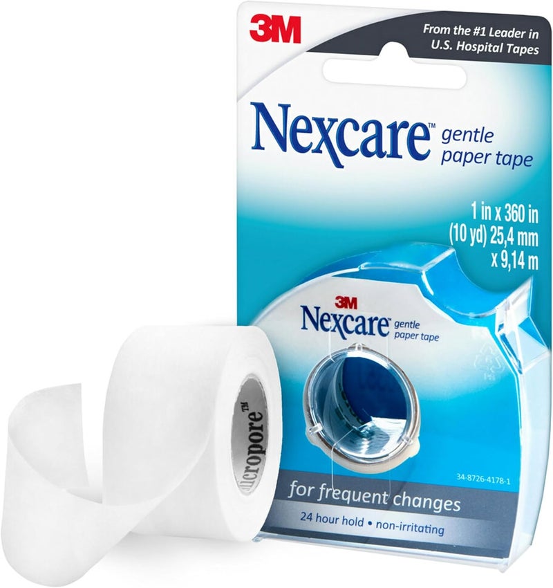 Nexcare Gentle Paper Tape Dispenser Medical Tape 1 in x 10 Yds  1 Dispenser  2 Rolls Nexcare Gentle Paper Tape Medical Tape 1 in x 10 Yds - Image 2