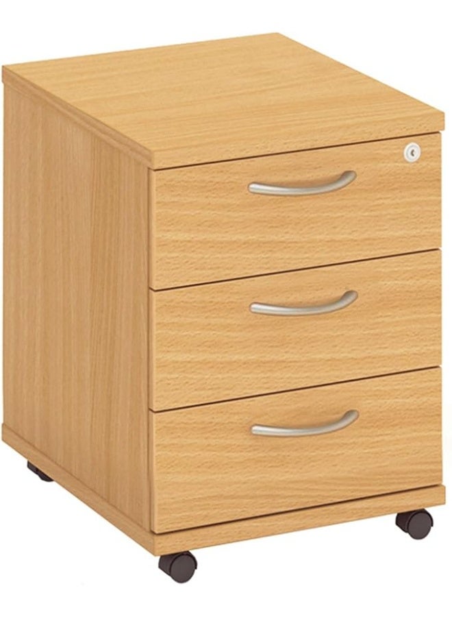 Lowline Mobile Drawer Unit Plus 3 Drawers Oak Nova Oak FPMP3D/NOAK 43.5 x 57.2 x 53.3 cm 32 kg Wood