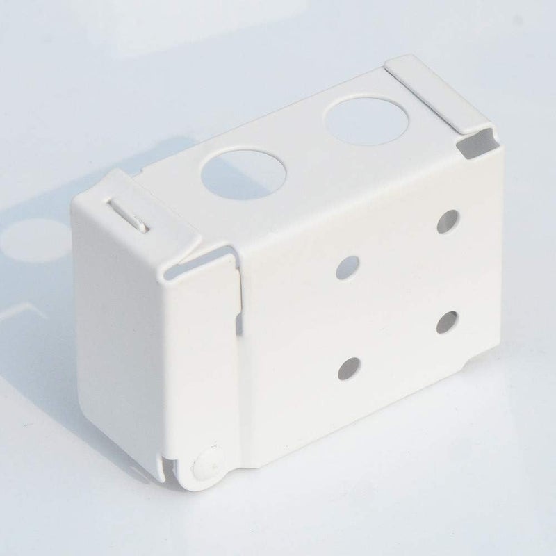 Cutelec 2pcs Box Mounting Bracket for Low Profile Horizontal Blinds with 1-3/4" x 2 1/2" Headrail - White Color - Image 3
