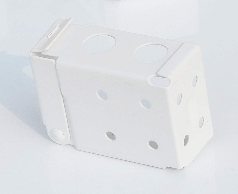 Cutelec 2pcs Box Mounting Bracket for Low Profile Horizontal Blinds with 1-3/4" x 2 1/2" Headrail - White Color - Image 4