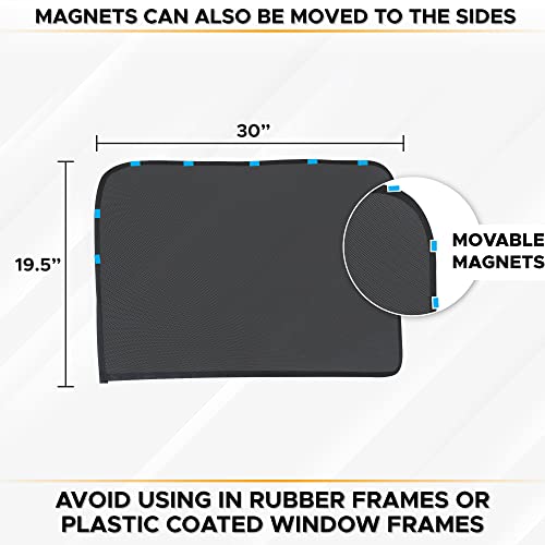 EcoNour Magnetic Side Window Sunshade (2 Pack) | Rear Window Sunshades for Car Blocks Sunlight & Keeps Your Car Cooler | Baby Car Window Shades Ensure Privacy Protection | Black,30 x 19.5 Inches - Image 5