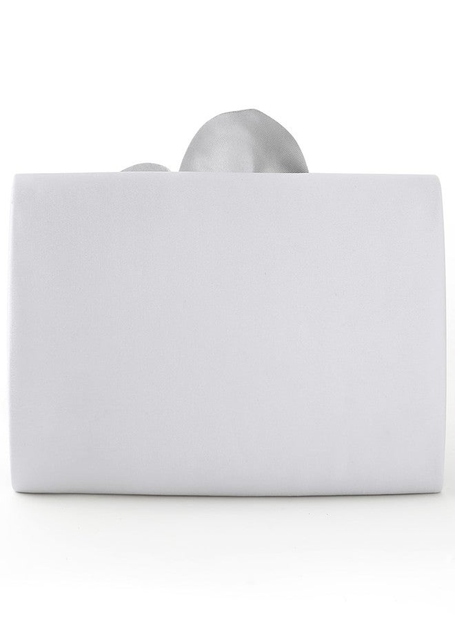 Coucoland Clutch Purses for Women, 3D Flower Flap Evening Bag Formal Vintage Satin Handbags for Bridal Wedding Party Daily - Image 4