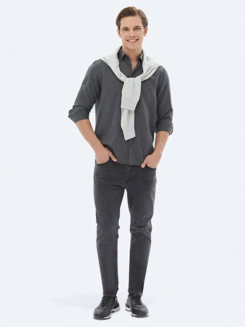 كيب قميص قطني سادة بقصة عادية من هارد كول