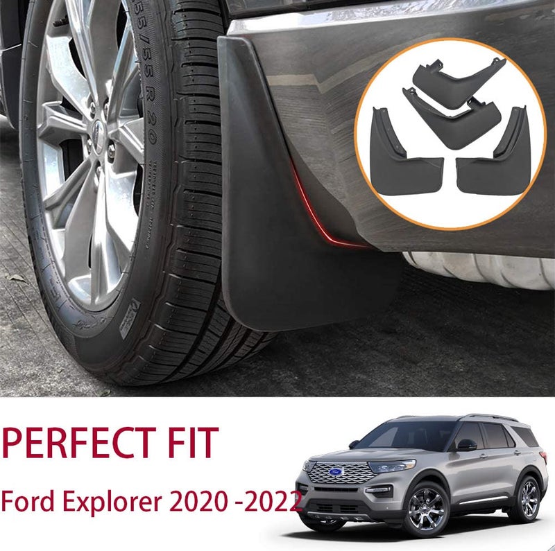 YYinno Mud Flaps Kit for Ford Explorer 2020 2021 2022 Mud Splash Guard Mud Flap Accessories Front and Rear 4pcs (for Ford Explorer 2020-2022) - Image 2