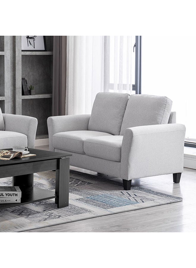 هوم بوكس أريكة قماش لوف سيت بمقعدين من أكسيس 86x90x136 سم رمادي - Image 1