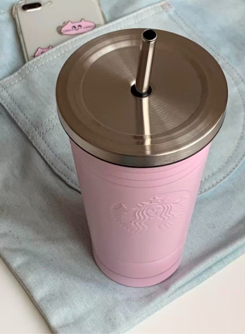 ستاربكس كوب معصوم من الفولاذ المقاوم للصدأ مع ست straw - Image 4