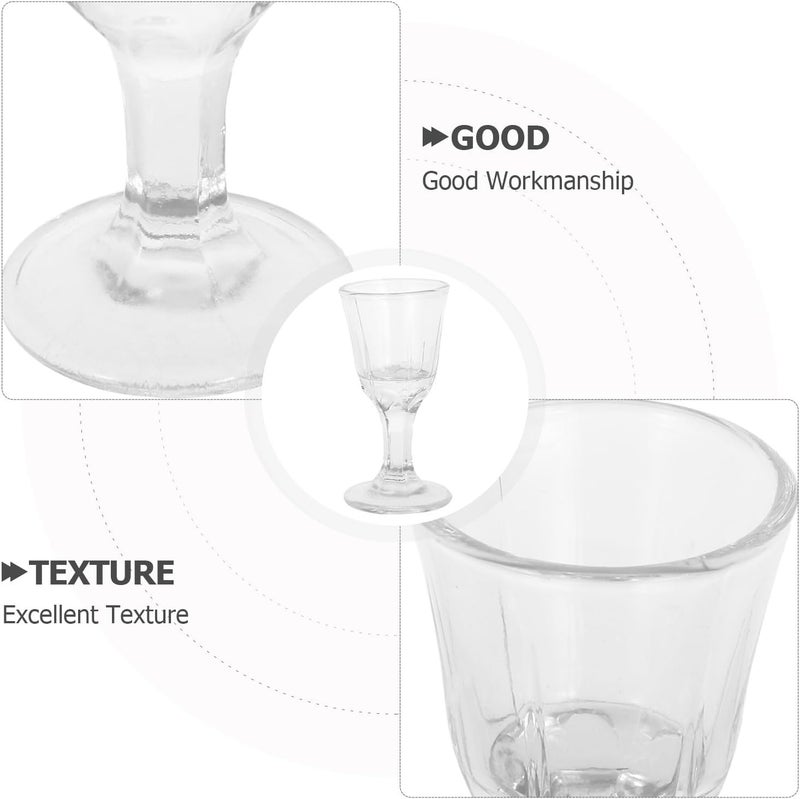 10ml Glass Liquor Goblets 10pcs Small White Wine Shot Glasses Smooth Pub Whiskey Mugs for Tasting Party Home Bar Use - Image 3