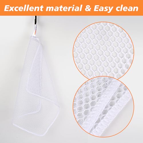 SUNLAND Netted Dish Cloths for Washing Dishes No Odor Dishes Scrubber for Kitchen-Fast Drying and Easy to Clean Mesh Dish Cloth 3 Pack 12Inch x12Inch White - Image 3