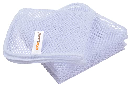 SUNLAND Netted Dish Cloths for Washing Dishes No Odor Dishes Scrubber for Kitchen-Fast Drying and Easy to Clean Mesh Dish Cloth 3 Pack 12Inch x12Inch White - Image 1