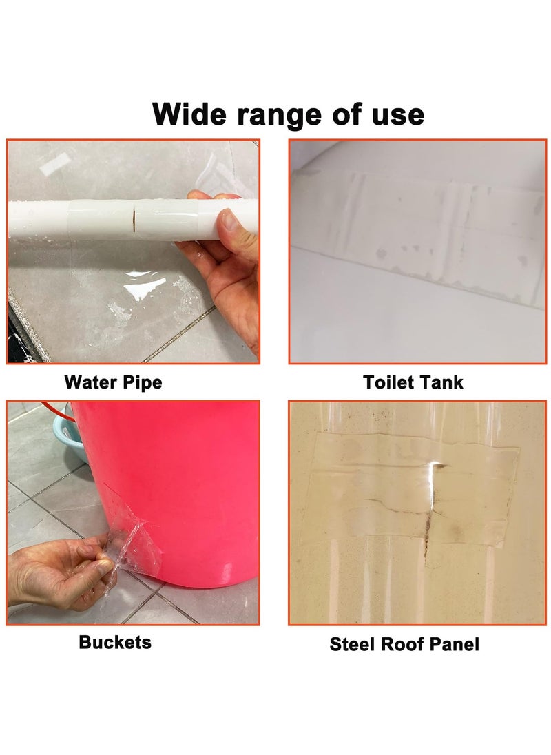 Generic - Strong Waterproof Repair Sealing Tape, Leak Repair Tape, Heavy-Duty Sealing Tape, Suitable For Home Rv Roof Pipes And Boat Pool Repairs, Underwater, Indoor And Outdoor, 5 Cm Wide * 1.5 Meters Long (White) - Image 1