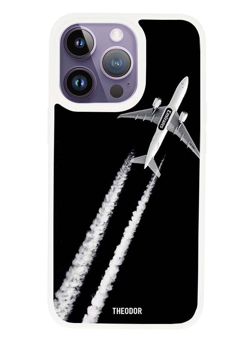 Theodor Protective Case Anti Scratch Shock Proof Cover For APPLE IPHONE 14 PRO Plane (White Bumper) - Image 1