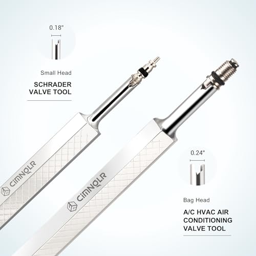 Cimnglr Tire Valve Stem Removal Tool Kit, Includ Upgraded Presta Valve Core Removal Tool, Stainless Steel Schrader Valve Removal Tool, 4pcs Car Tire Valve Stem Caps, 12Pcs Tire Valve Core, ect. - Image 3
