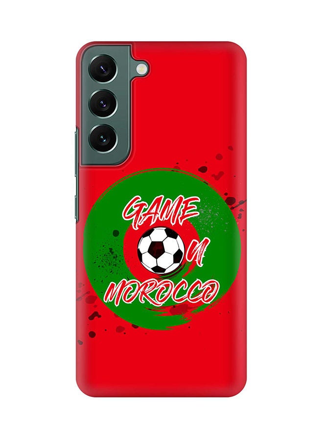 Stylizedd Case for Samsung Galaxy S22 5G Slim Snap Classic Series Shield Matte Finish Print - Game on Morocco - Image 1