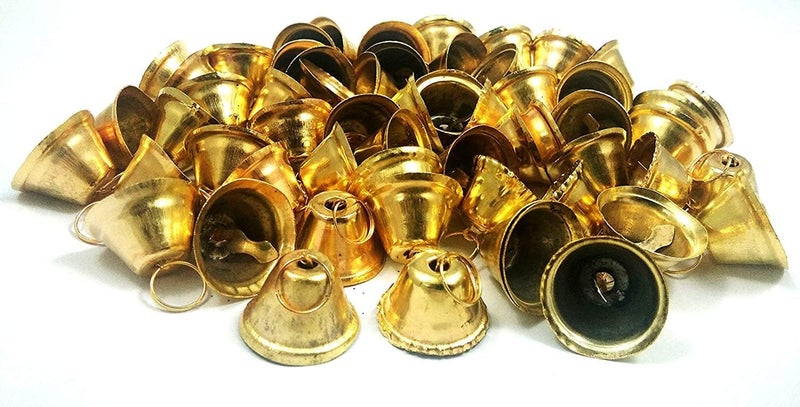 SVDK 50 Pieces Metal Golden Bells Used for Hobby Crafts and Other Craft Works for Decor (1.5cm) - Image 2
