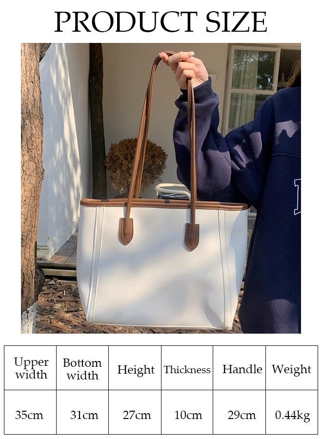 DUNISO Women's Shoulder Tote Bag Faux Leather Handbag for Women Large Capacity Messenger Fashionable Travel Shoulder Bag for Ladies Girls College Students - Image 4